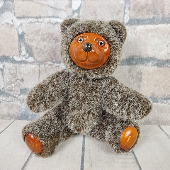 Vintage 1985 Applause Robert Raikes Christopher Bear Jointed Wooden Face 9"Tall - Picture 6 of 16